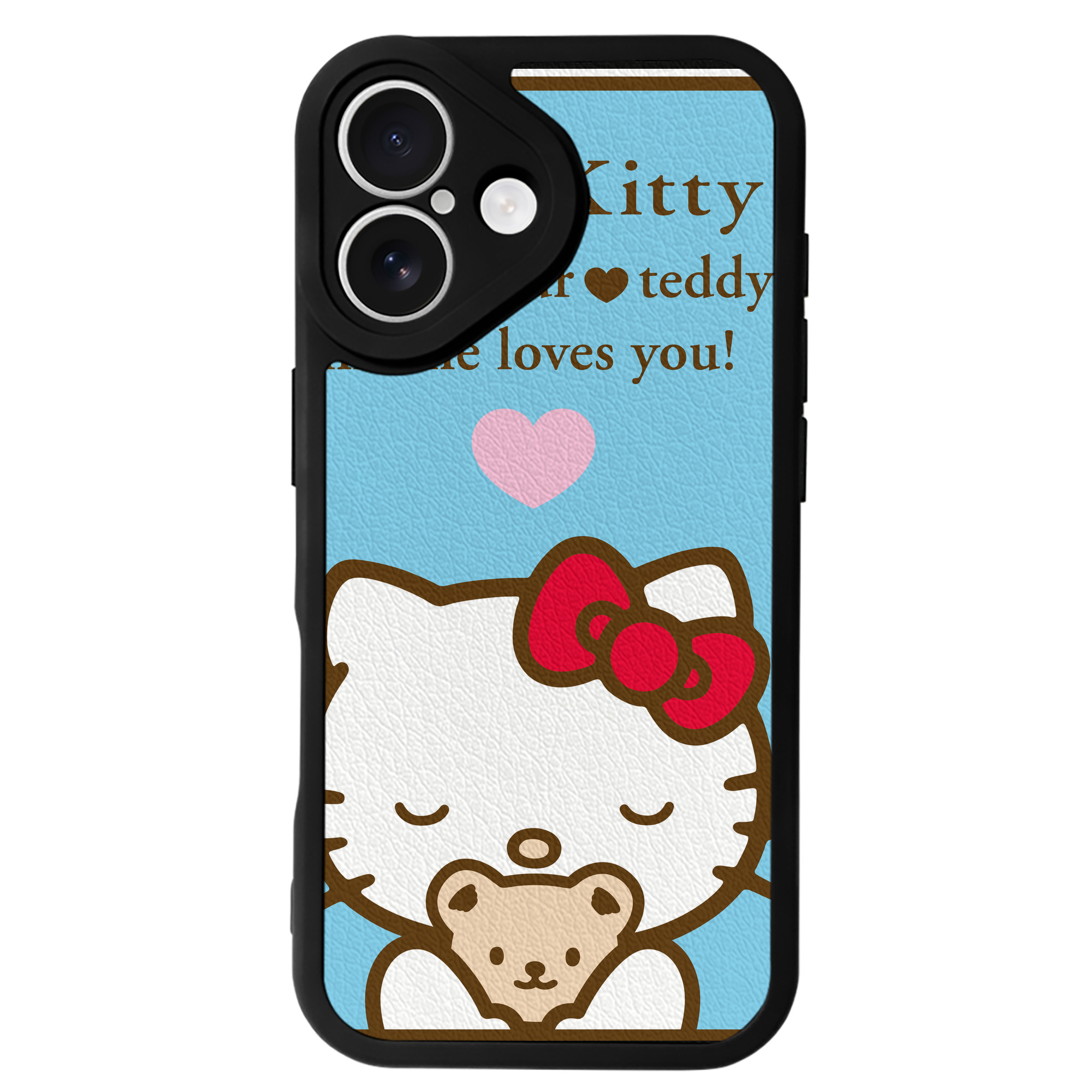 （画像用） Hello Kitty ハローキティ 【iPhone 16シリーズ対応】シリコンスマホケース（レザー調） 材質：シリコン
